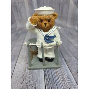 Hamilton Collection Teddies in the Navy All Bears On Deck Faithful Fuzzies #ed